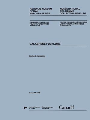 cover image of Calabrese folklore